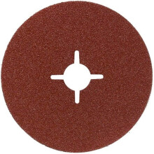 Bosch 2609256253 Fibre Sanding Disc for Angle Grinder Clamped for Wood and Metal 125 mm Disc, 22 mm Bore, 100 Grit