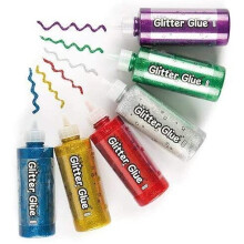 Baker Ross Jumbo Glitter Glue (Pack of 6) For Kids To Decorate, Arts and Crafts