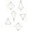 Umbra Umbra Prisma Wall Decor, Brass, Set of 6 1