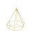 Umbra Umbra Prisma Wall Decor, Brass, Set of 6 6