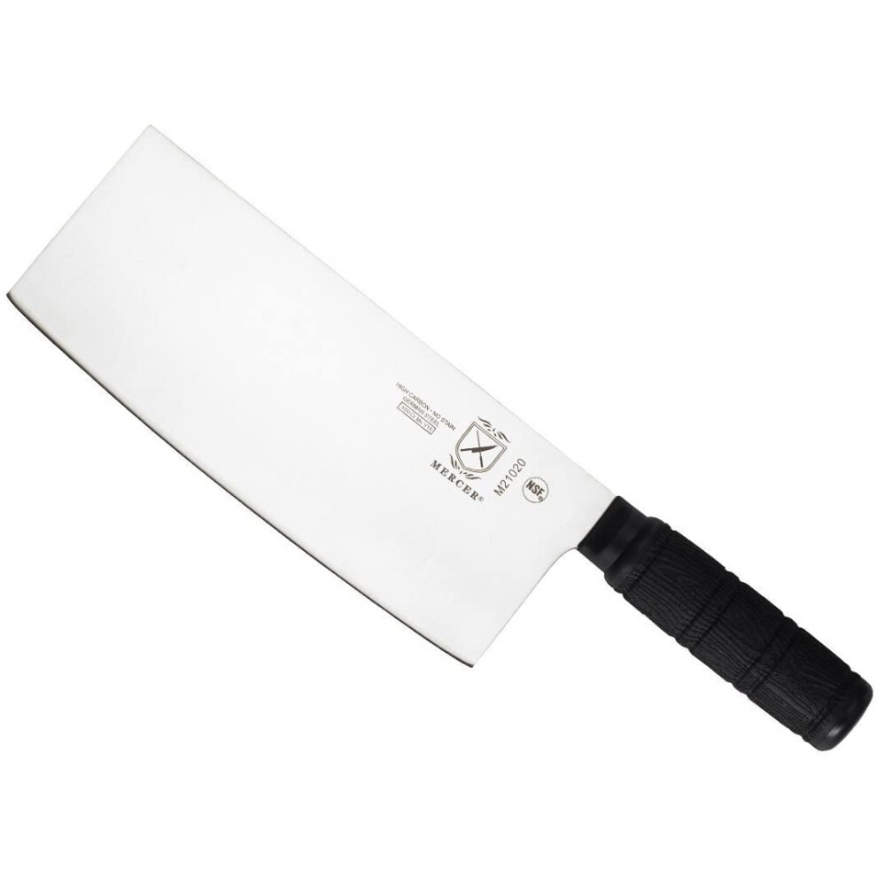 Mercer Culinary Asian Collection Santoprene Handle Chinese Chef's Knife, 8-Inch