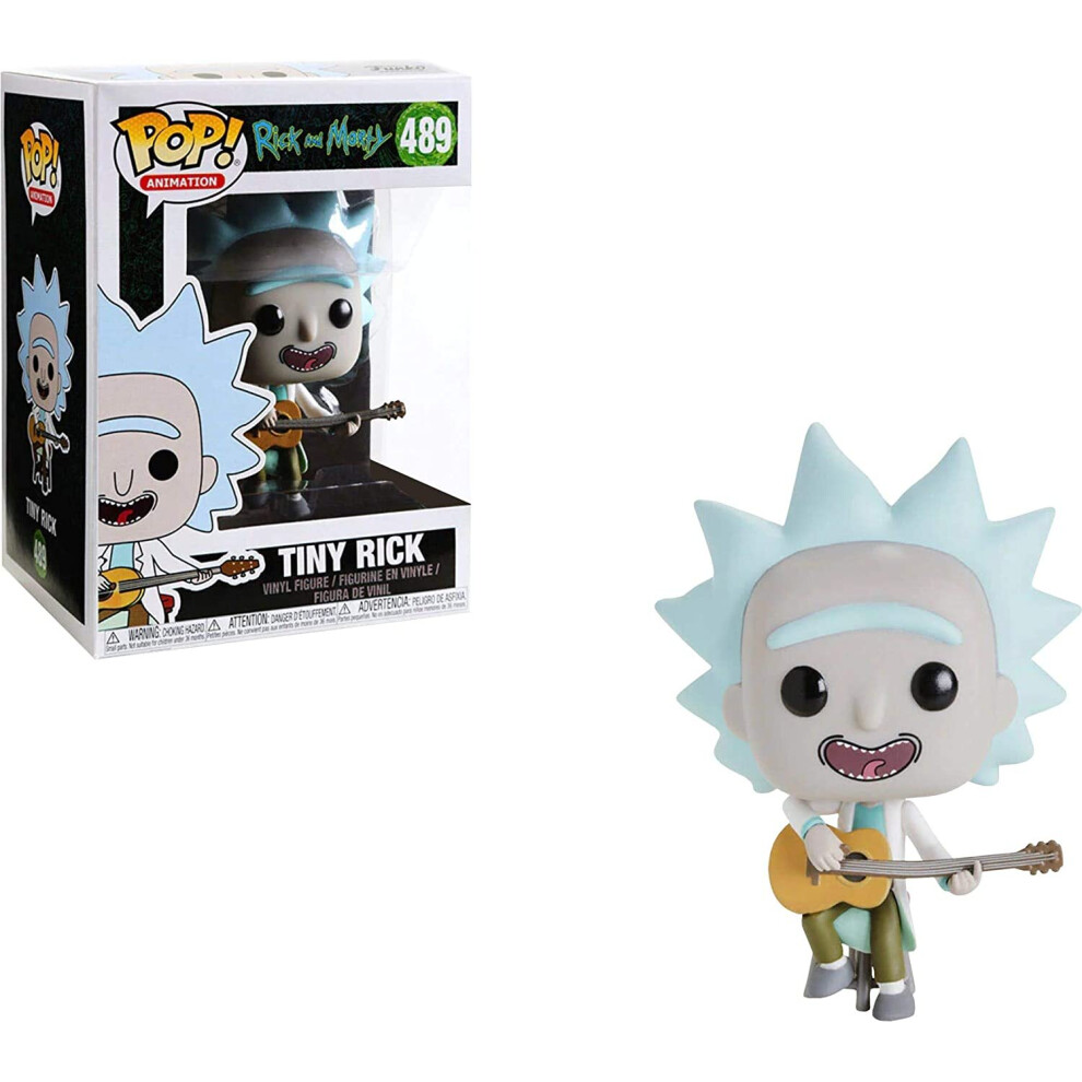 Funko 34215 POP Vinyl: Rick & Morty: Tiny Rick w/Guitar (Exc), Multi