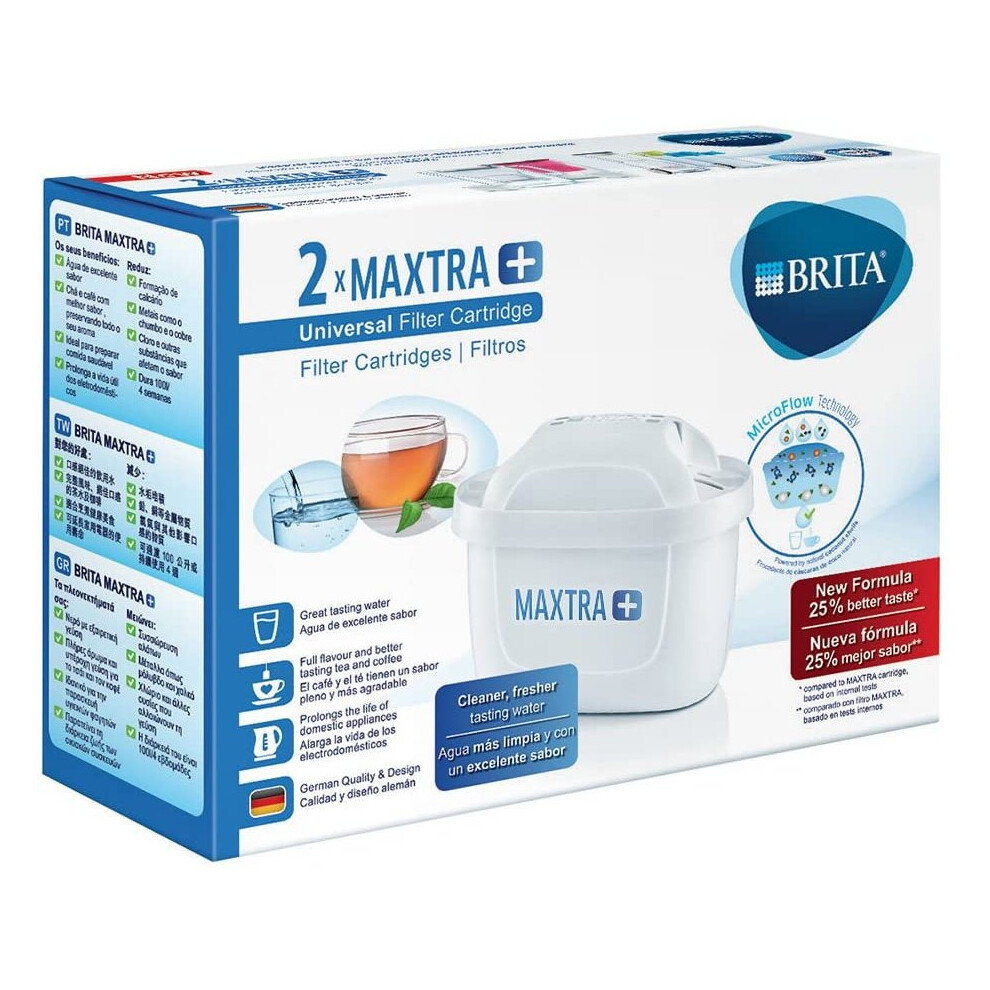 BRITA MAXTRA+ Water Filter Cartridges - Pack of 2 (EU Version)