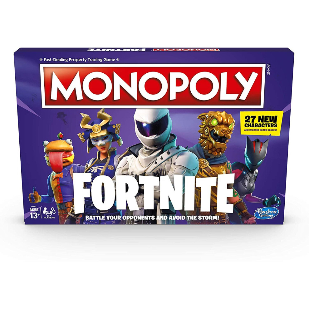 Hasbro Monopoly: Fortnite Edition Board Game Inspired By Fortnite Video Game Ages 13 And Up Nylon/A 4.1 X 40 X 26.6 Cm