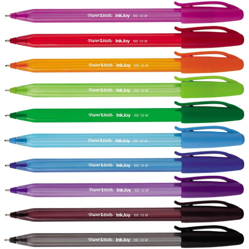 Paper Mate Paper Mate InkJoy 100ST Ballpoint Pens | Medium Point (1.0mm) | Assorted Fun Colours | 27 Count 2