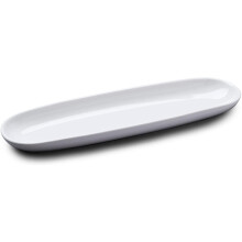 WM Bartleet & Sons 1750 T175 Traditional Porcelain Baguette, Bread and Party Serving Plate 36cm  White
