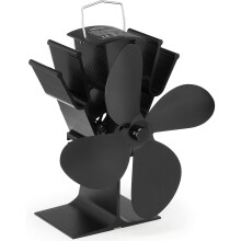 NETTA 4 Blade Self-Powered Stove Fan - for Fireplace Heat Circulation