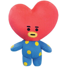 AURORA BT21 Official Merchandise, TATA Soft Toy, Small, 61327, Blue and Red - Plush Soft Toy