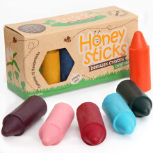 Honeysticks 100% Pure Beeswax Crayons Natural, Safe for Kids and Children, Handmade in New Zealand, For 3 Years Plus (12 Pack)