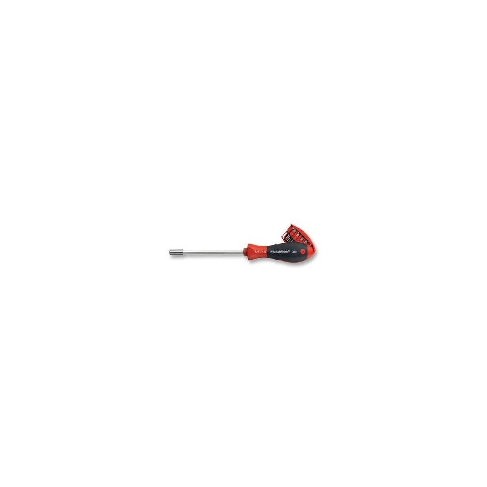 WIHA 3809 Screwdriver with Built-In Bit Magazine Magnetic 1/4' x 120