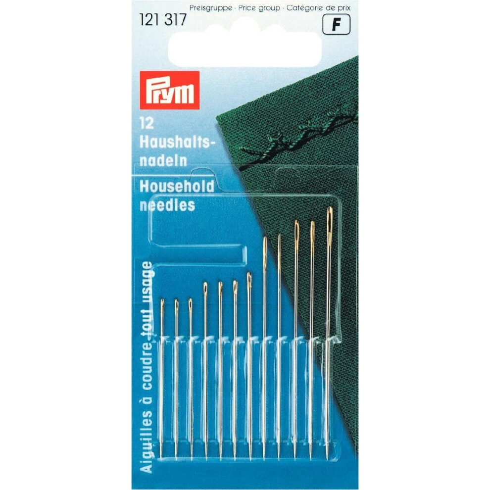 Prym Household Sewing Needles, Metal, Silver, 4.5 x 2 x 0.2 cm