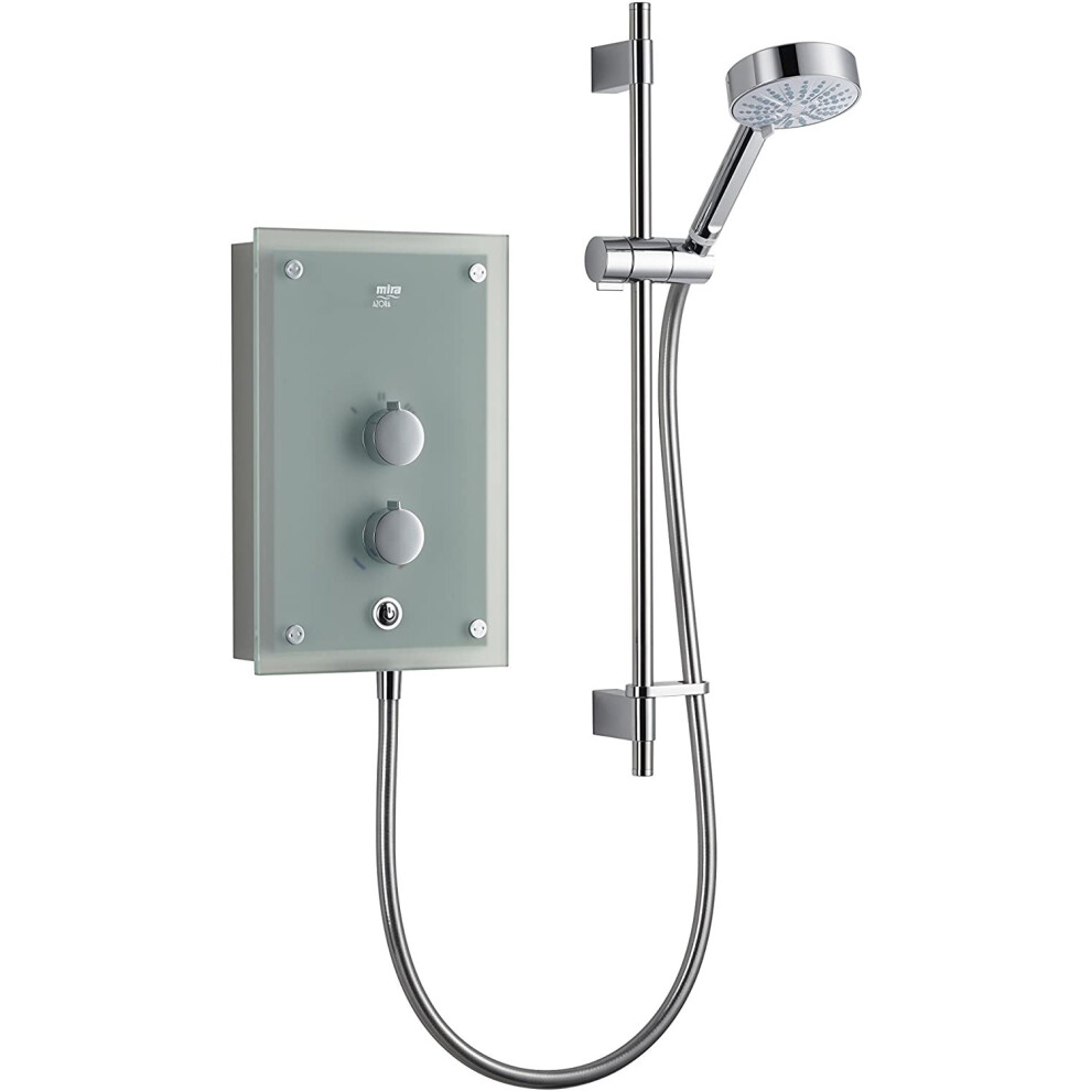 Mira Showers 1.1634.011 Azora 9.8 kW Thermostatic Electric Shower - Frosted Glass/Chrome