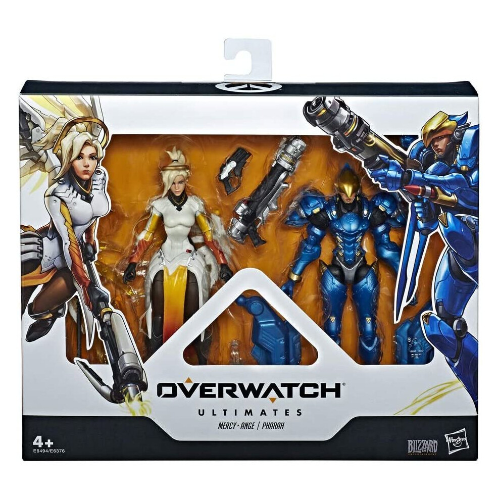 Overwatch Ultimates Series Pharah and Mercy Dual Pack 6-Inch-Scale Collectible Action Figures with Accessories - Blizzard Video Game Characters