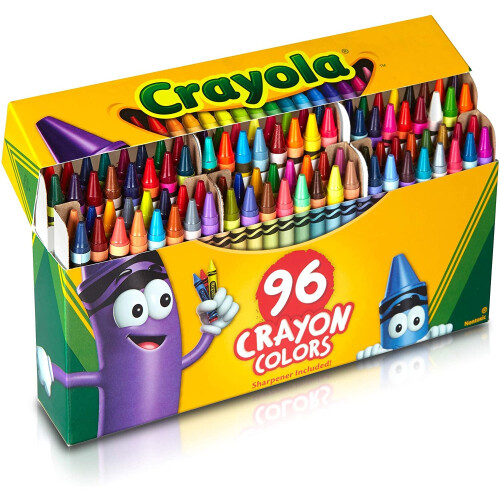 Crayola Crayola; Crayons; Art Tools; 96 ct.; Durable, Long-Lasting Colors, Built-in Sharpener