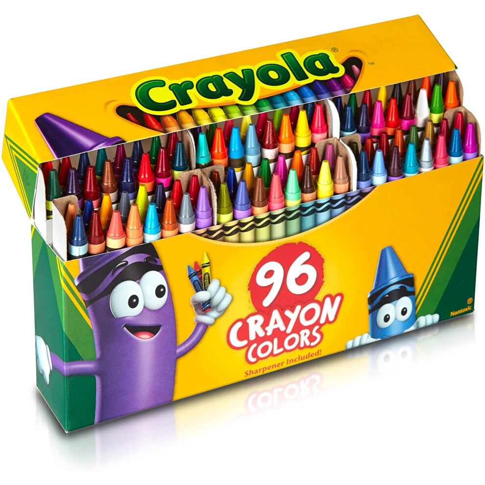 Crayola; Crayons; Art Tools; 96 ct.; Durable, Long-Lasting Colors, Built-in Sharpener