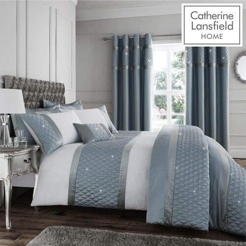 Catherine Lansfield Catherine Lansfield Sequin Cluster Bedspread Duck egg 240x260cm 2