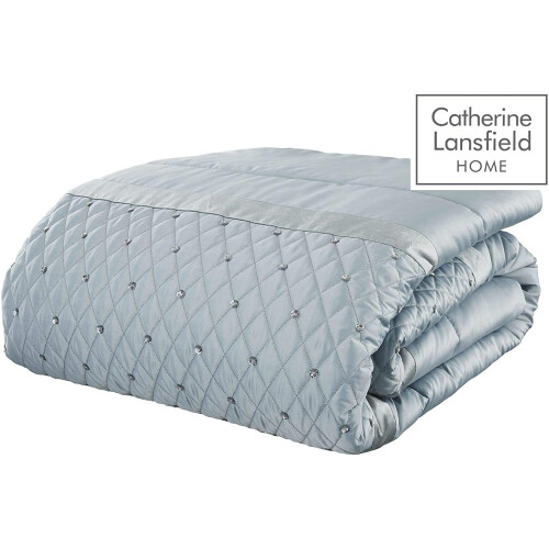 Catherine Lansfield Catherine Lansfield Sequin Cluster Bedspread Duck egg 240x260cm 1