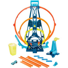 Hot Wheels GLC96 Track Builder Unlimited Triple Loop Kit, Multi-Coloured