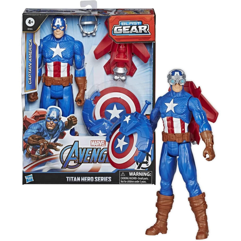 Marvel Avengers Blast Gear Titan Hero Series Figure - Captain America