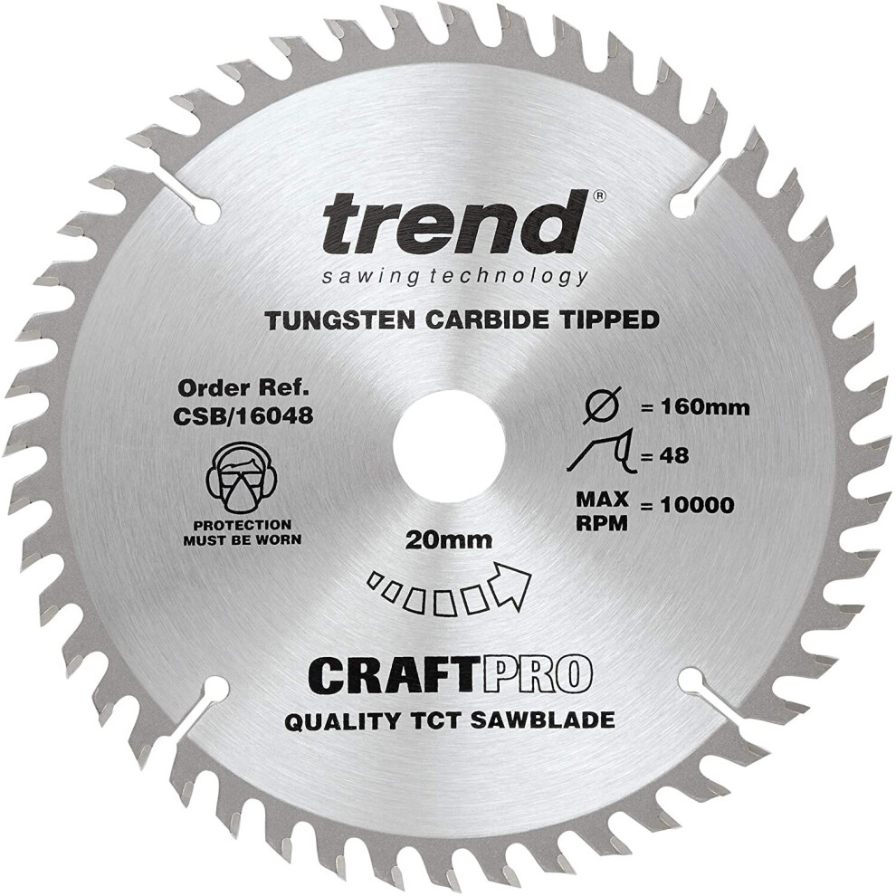 Trend CSB16048 160mm x 48t x 20mm Craft Saw Blade