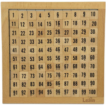 Lelin Wooden Hundred Board Game Toy- 1 To 100 Consecutive Numbers For Montessori Maths Educational Learning for Kids