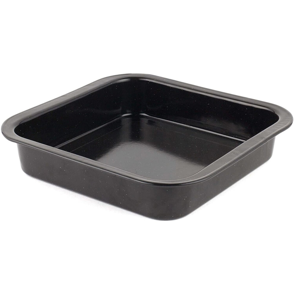 Russell Hobbs BW000751 Romano Vitreous Enamel Square Baking Pan, 26 cm, Black