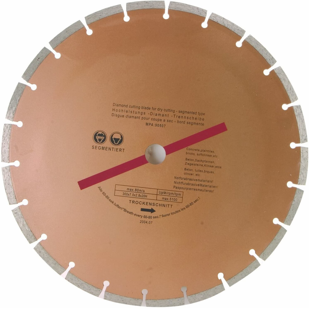 Rolson 24397 9-inch Dry Cut Diamond Blade, 22.23 mm