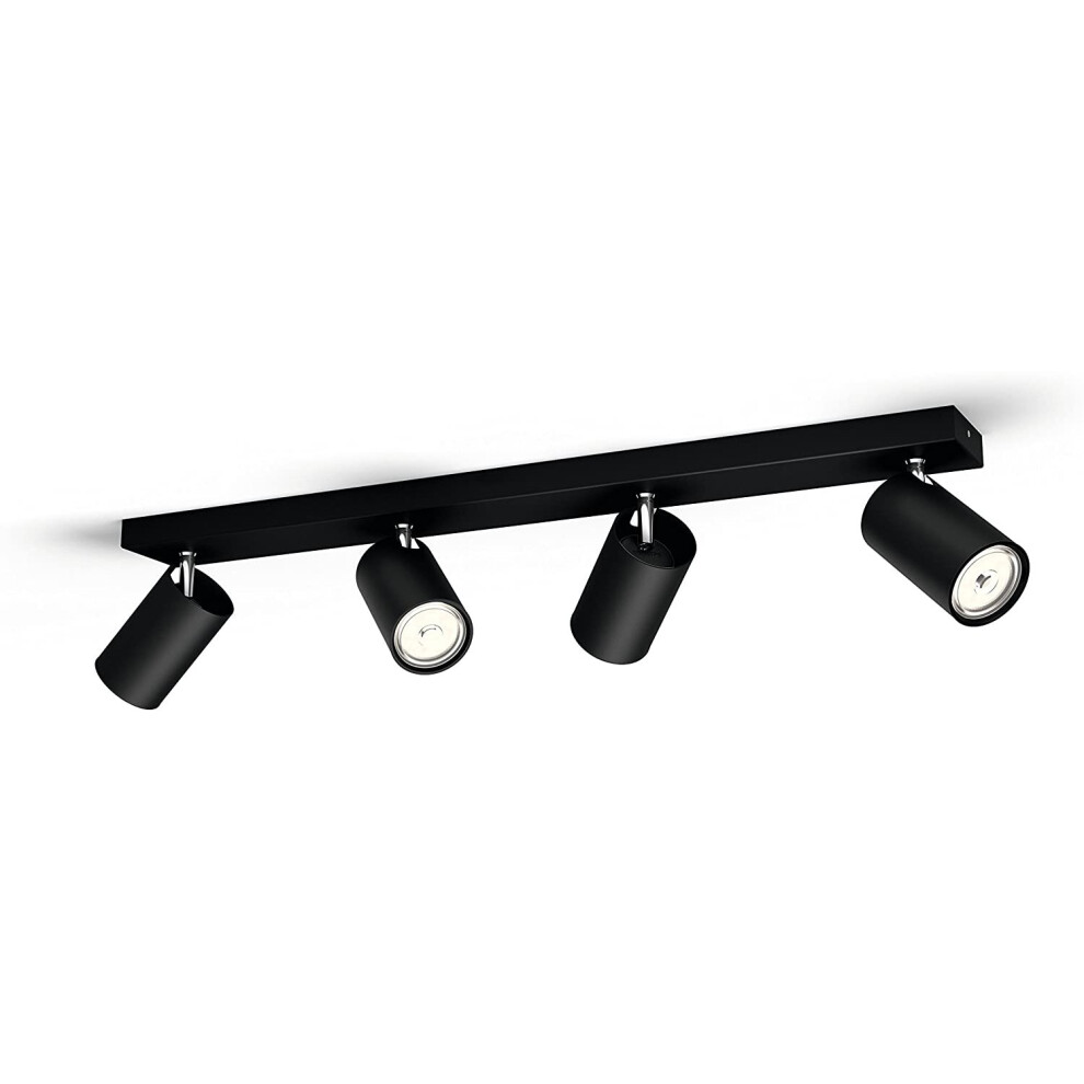 Philips Myliving 5059430Pn Gu10 Point Of Illumination  Point Of (, Metal, Gu10, 4 Bulb (S), 10 W, 9.2 Mm Black/Light