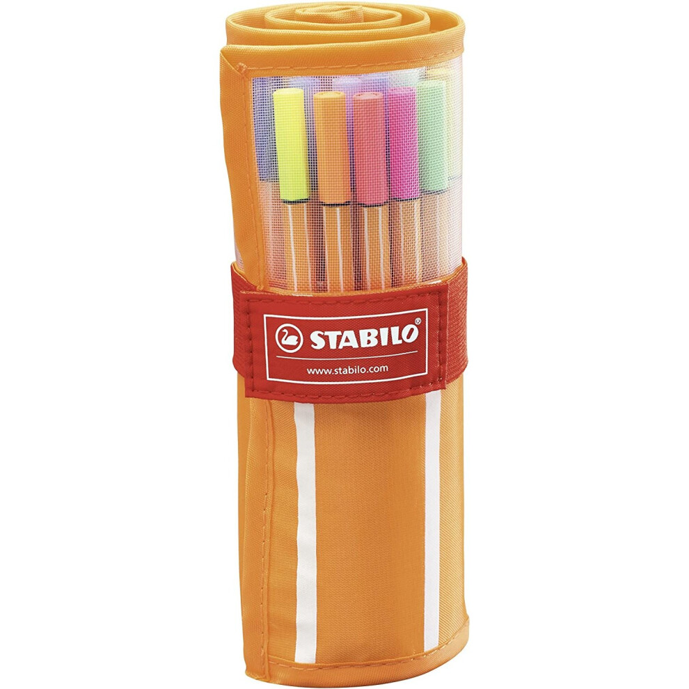 Fineliner - STABILO point 88 Rollerset of 30 Assorted Colours incl 5 neon colours