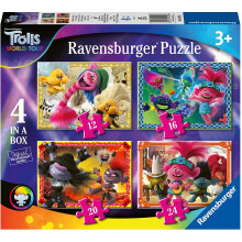 Ravensburger 5059 Trolls 2 World Tour Jigsaw Puzzles (12/16/20/24 pcs) - Bright & Colorful