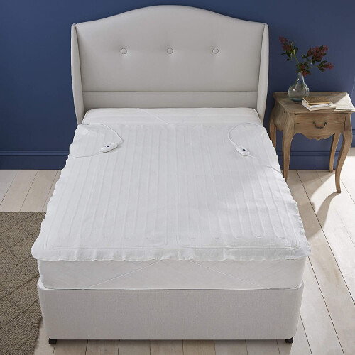 Silentnight Silentnight Dual Control Electric Blanket, Polyester, White, King 2