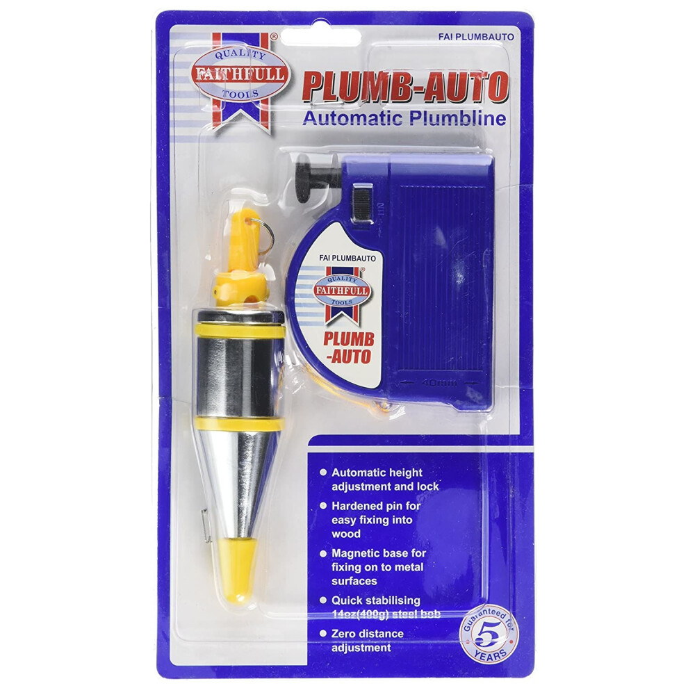 Faithfull PLUMBAUTO Plumb-Auto Automatic Plumbline 14Oz