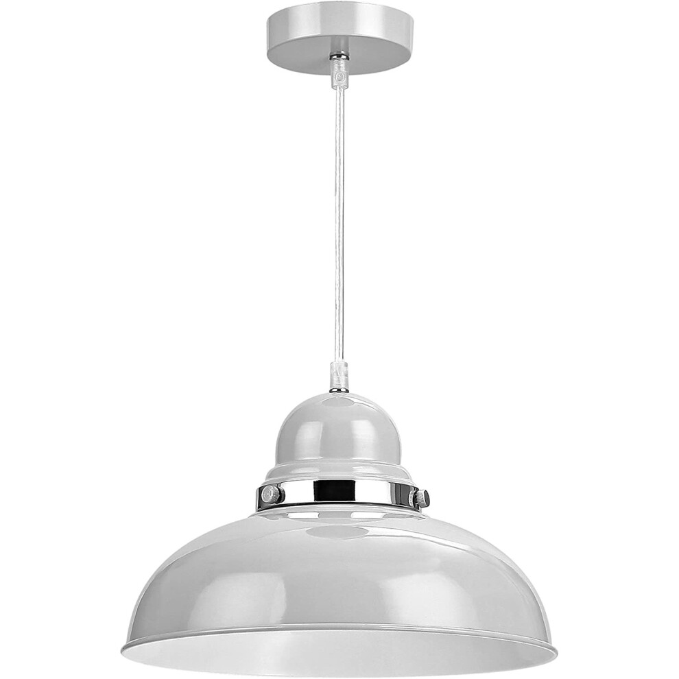 Premier Housewares E27 Edison Screw Vermont Pendant 40 W, 110 X 30 X 30 Cm - Flint Light/Grey