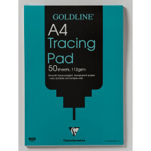 Clairefontaine Goldline Heavyweight Tracing Pad, A4, 112 gsm, 50 Sheets