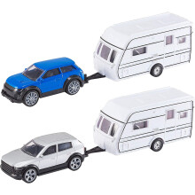 Teamsterz Die-cast Car & Caravan Trailer Playset | Kids Metal Toy Vehicles Great For Children Aged 3+