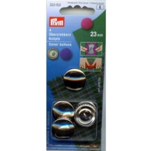 Prym Cover Buttons, 23mm, Metal, Silver, 9.3 x 5.7 x 0.5 cm