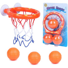 Mini panier de basket pour baignoire – Jouet de bain avec panier et 3 balles, pour garçons et filles, cadeau pour bébé et tout-petits