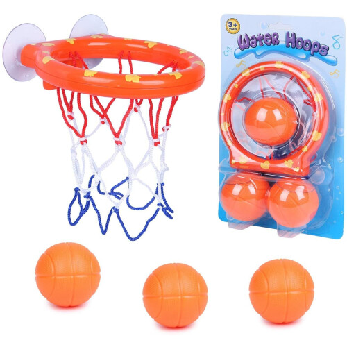 Mini Basketball Hoop Bath Toy, Bath Toy Fun Basketball Hoop & Balls Set for Boys and Girls Kid & Toddler Bathtub Gift Set with 3 Balls