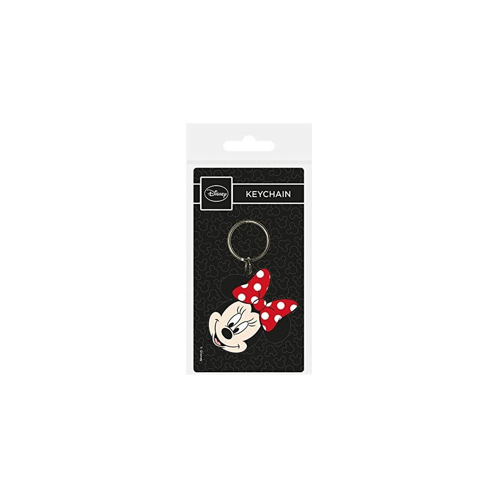 Disney Junior Minnie Mouse-Head Rubber Keychain, 60 X 80 Cm Multicoloured