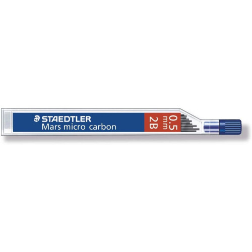 Staedtler Packung mit 12 Mine 0,5 mm. 2B - STAEDTLER - MARSMICRO - Polycarbonat - Hohe Qualität 1