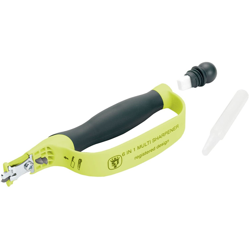 Spear & Jackson Kew Gardens Razorsharp 4056KEW 6-in-1 Blade Sharpener, Light Green