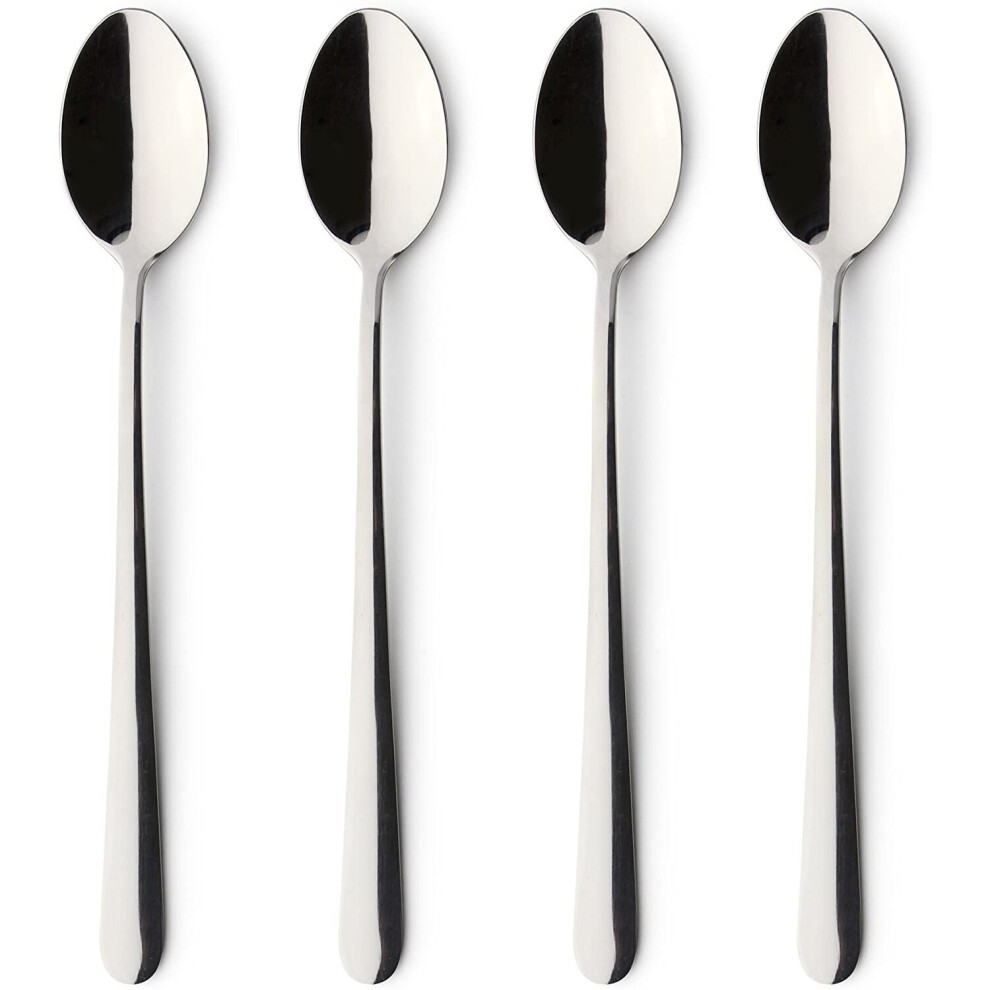 Windsor Stainless Steel Long Handle Latte Spoons, Set of 4