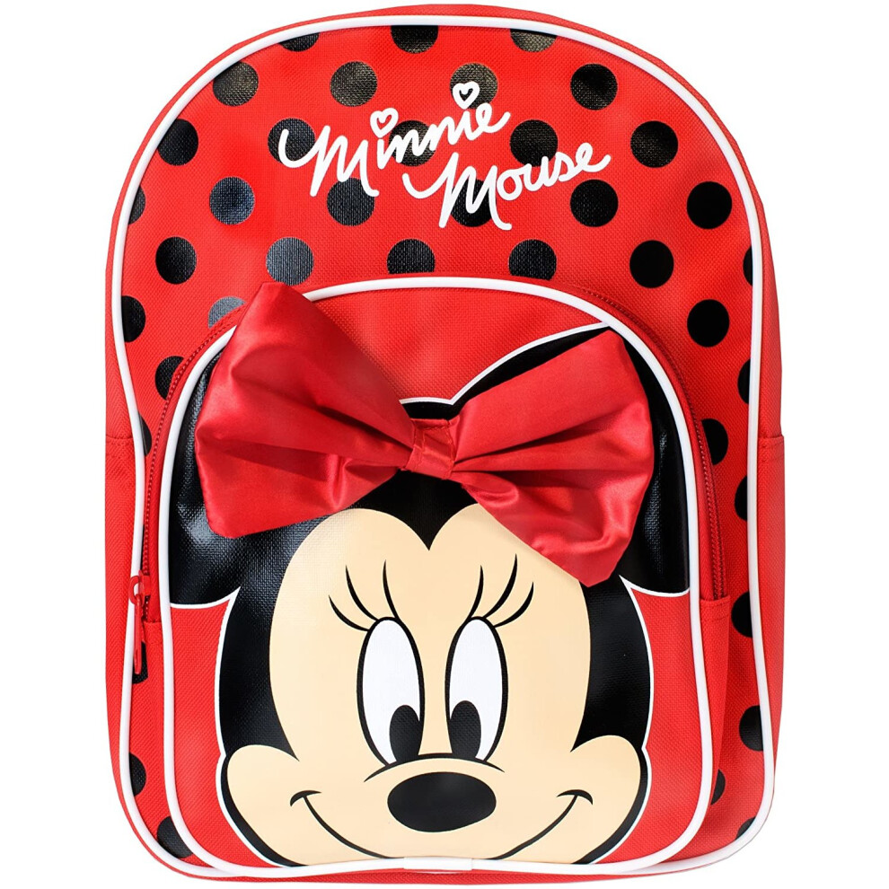 Kids Minnie Mouse Backpack 3D Bow