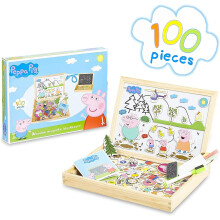 Peppa Pig Toys Magnetic Board Puzzle Toddler Educational Toys Indoor Outdoor Kids Drawing Game