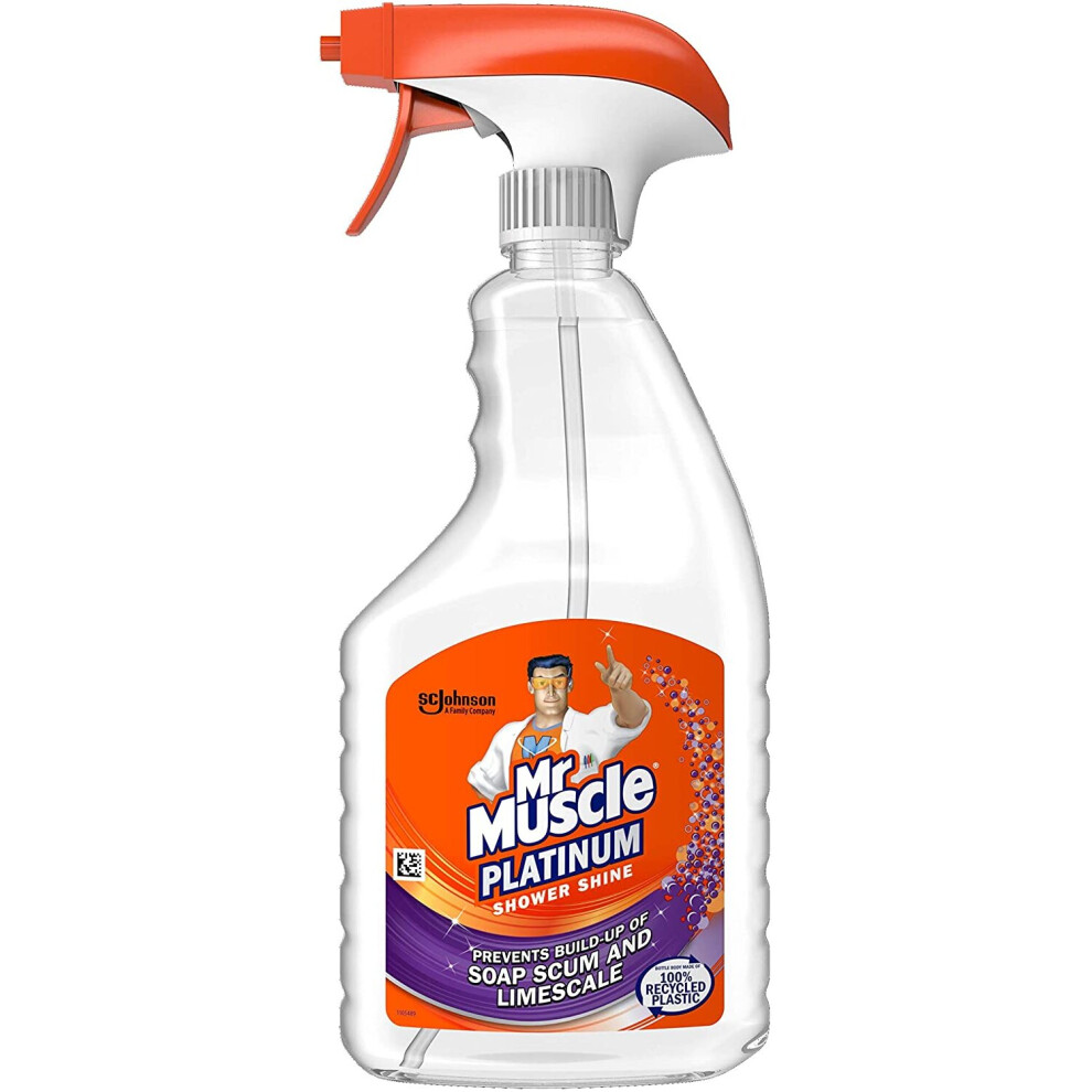 Mr Muscle Platinum Shower Shine Spray 750ml, Pack of 6