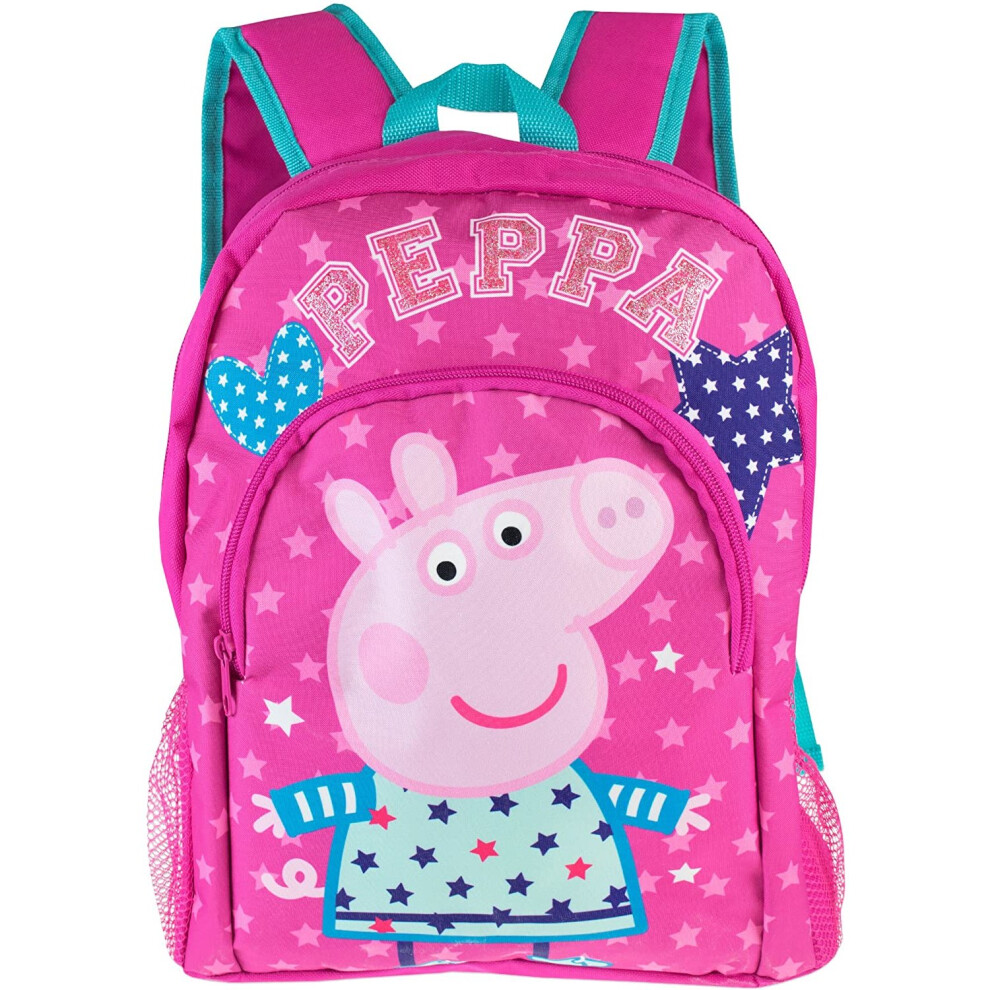 Peppa Pig Girls Hearts and Stars Backpack