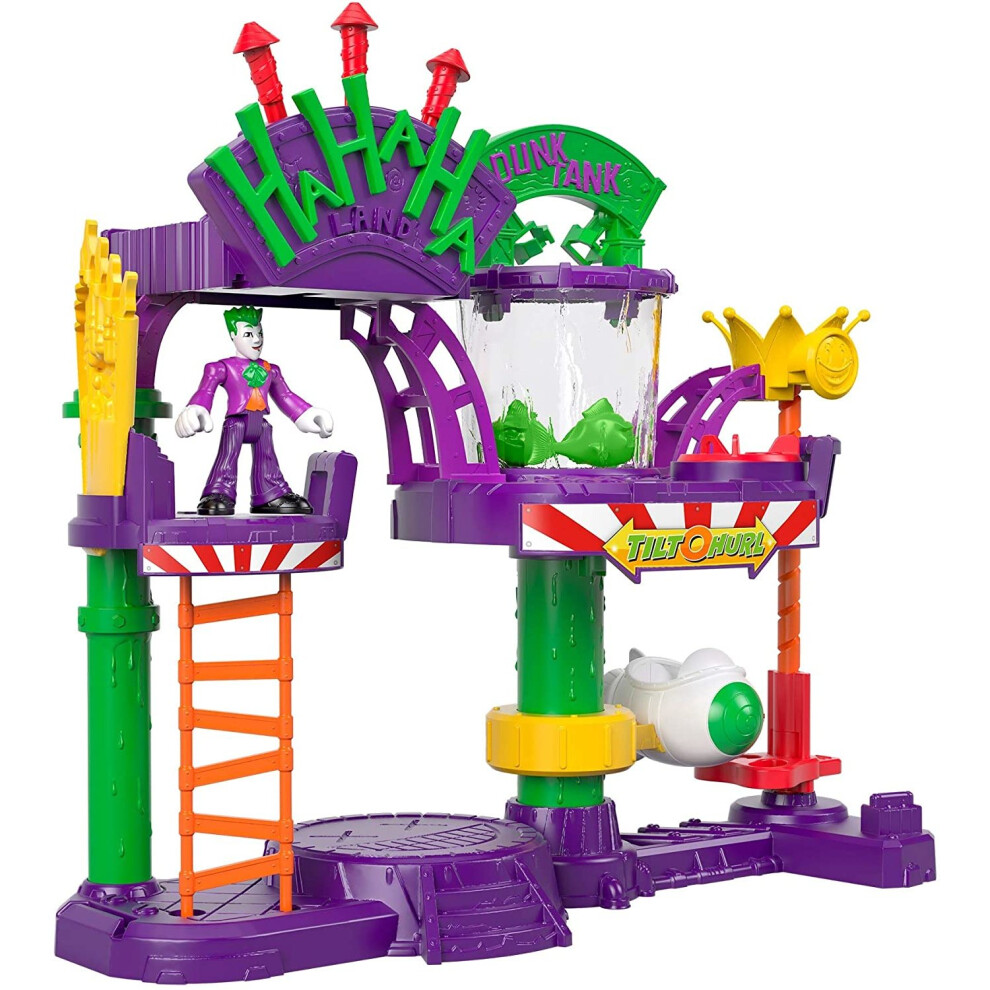 Fisher-Price GBL26 Imaginext DC Super Friends The Joker Laff Factory Playset, Multicoloured