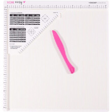 Vaessen Creative Easy Inches Scoring Board for Card Making and Paper Crafts with Bone Folder and Measurement Guide, White, 12 x 12