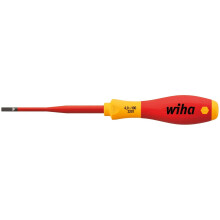 Wiha 4.0 x 100mm Slim Fix VDE Screwdriver Slotted