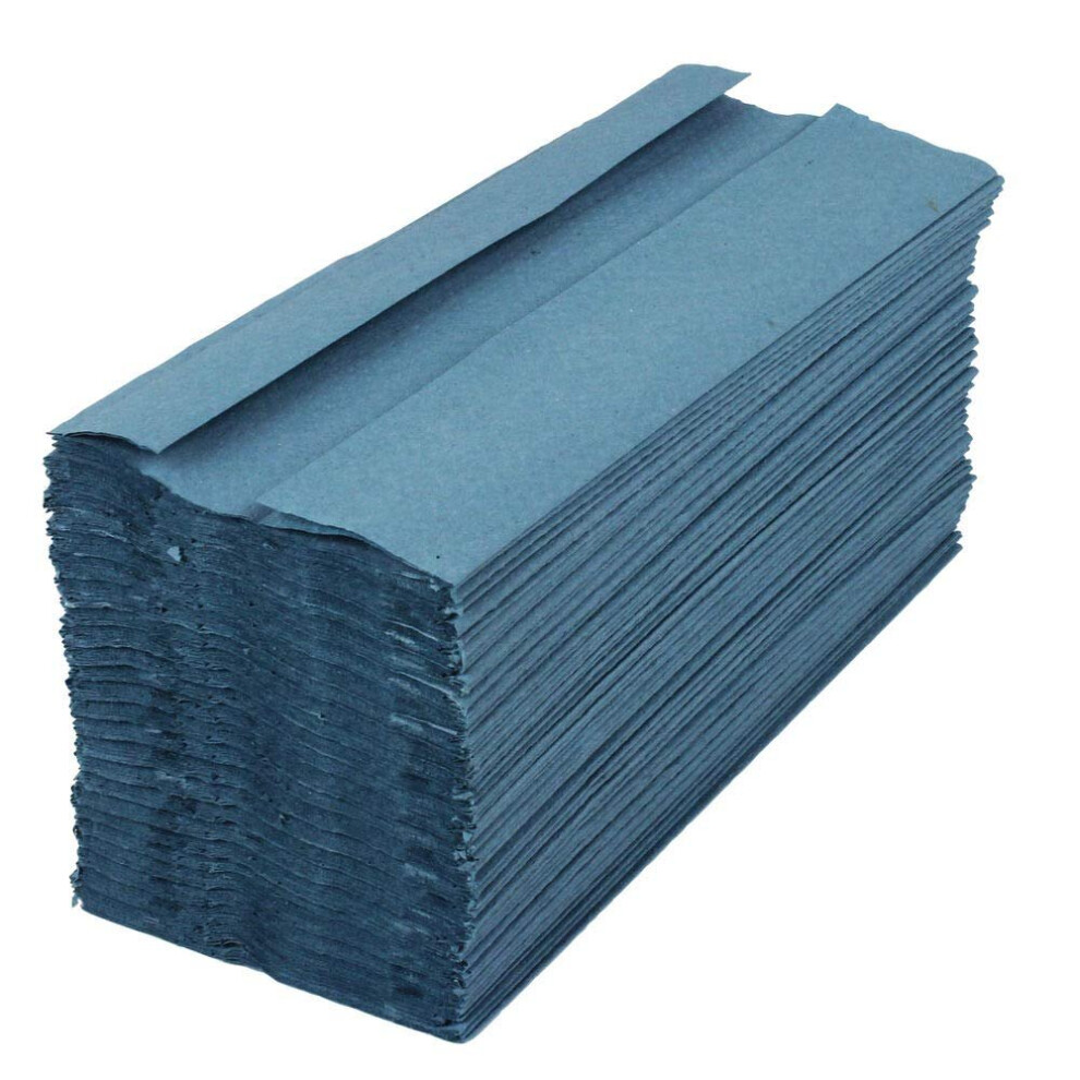 2Work Kf03800 1-Ply C-Fold Hand Towel, Blue, Pack Of 2880